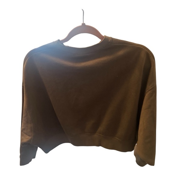 Nike girl’s trend sweatshirt logo cropped length crewneck fleece pullover Small - Picture 4 of 8